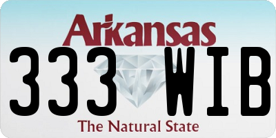 AR license plate 333WIB