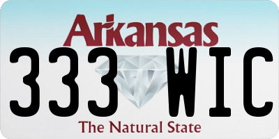 AR license plate 333WIC