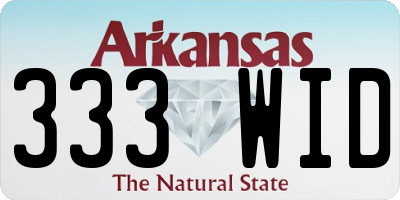 AR license plate 333WID