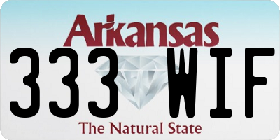 AR license plate 333WIF