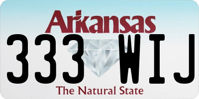 AR license plate 333WIJ