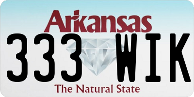 AR license plate 333WIK