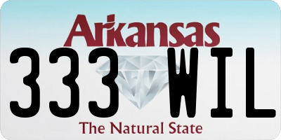 AR license plate 333WIL