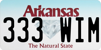 AR license plate 333WIM