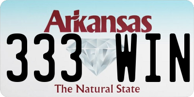 AR license plate 333WIN