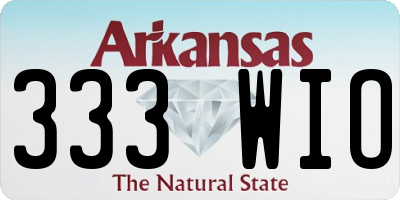 AR license plate 333WIO