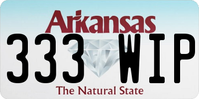 AR license plate 333WIP