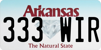 AR license plate 333WIR