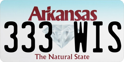 AR license plate 333WIS