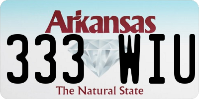 AR license plate 333WIU