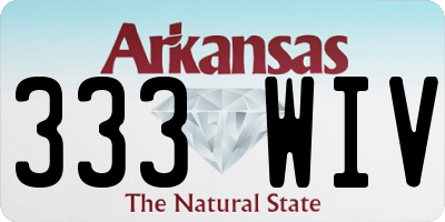 AR license plate 333WIV