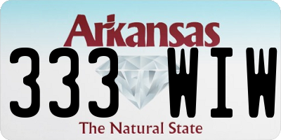 AR license plate 333WIW