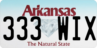 AR license plate 333WIX