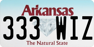 AR license plate 333WIZ