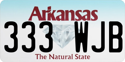 AR license plate 333WJB