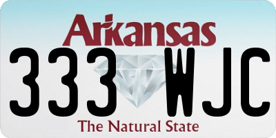 AR license plate 333WJC