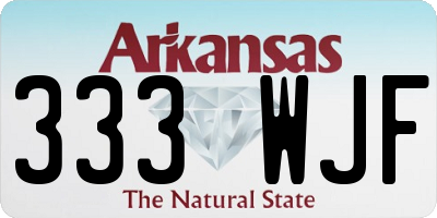 AR license plate 333WJF