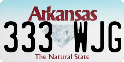 AR license plate 333WJG