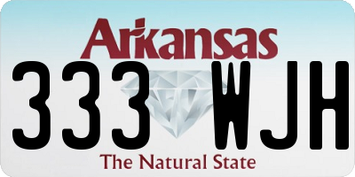 AR license plate 333WJH