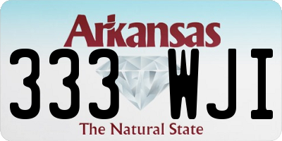 AR license plate 333WJI