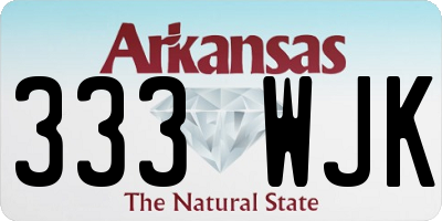 AR license plate 333WJK