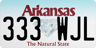 AR license plate 333WJL