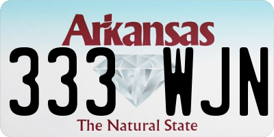 AR license plate 333WJN
