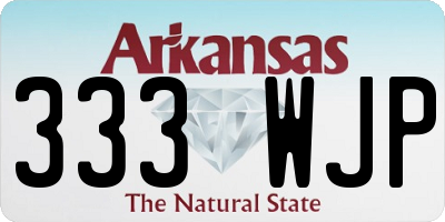 AR license plate 333WJP