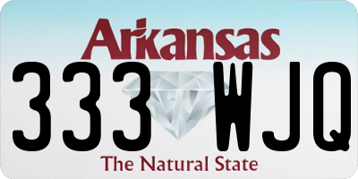 AR license plate 333WJQ