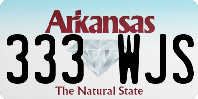 AR license plate 333WJS