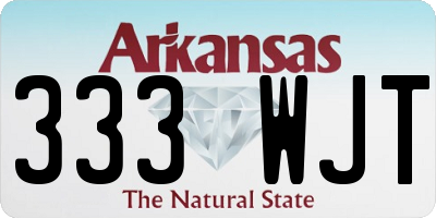 AR license plate 333WJT