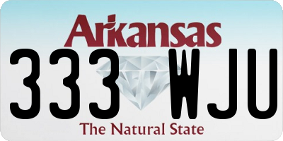 AR license plate 333WJU