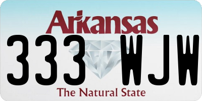 AR license plate 333WJW