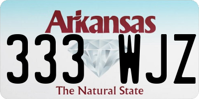 AR license plate 333WJZ