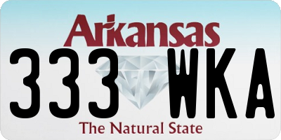 AR license plate 333WKA