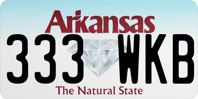 AR license plate 333WKB