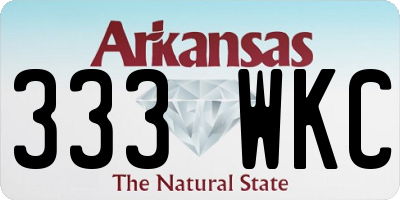 AR license plate 333WKC