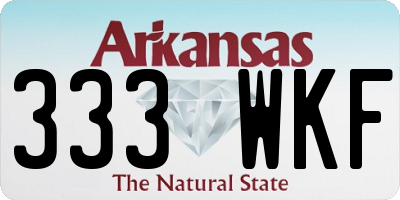 AR license plate 333WKF