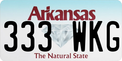 AR license plate 333WKG