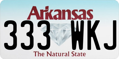 AR license plate 333WKJ