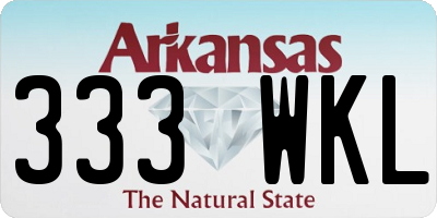 AR license plate 333WKL