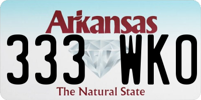 AR license plate 333WKO