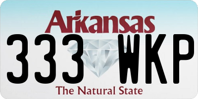 AR license plate 333WKP