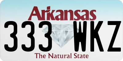 AR license plate 333WKZ