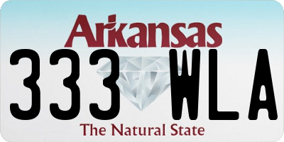 AR license plate 333WLA