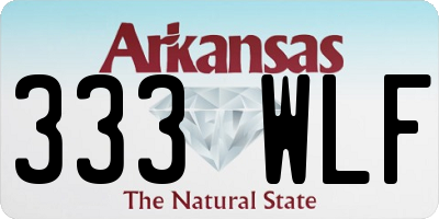 AR license plate 333WLF