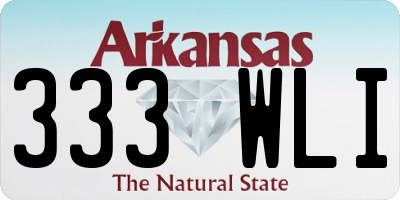AR license plate 333WLI