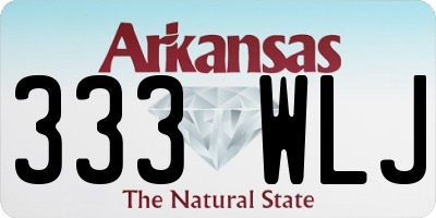 AR license plate 333WLJ