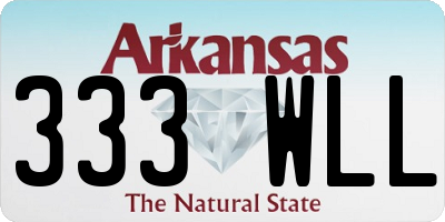 AR license plate 333WLL