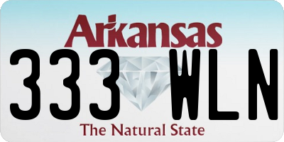 AR license plate 333WLN